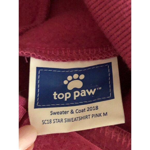 Top Paw Pet Dog Apparel Star Sweatshirt Pink Size Medium - Picture 6 of 6